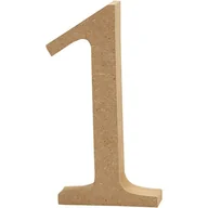 Pozostałe akcesoria dla plastyków - Creativ Company A/S Cyfra 1 z MDF, 8 cm - miniaturka - grafika 1
