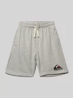 Spodnie i spodenki dla chłopców - Bermudy z elastycznym pasem w kolorze granatowym - miniaturka - grafika 1