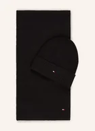 Apaszki i szaliki męskie - Tommy Hilfiger Zestaw: Czapka I Szalik W Pudełku Prezentowym schwarz - TOMMY HILFIGER - miniaturka - grafika 1