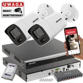 Zestawy do monitoringu - System Monitoringu Acusense Hikvision 8MPx DS-2CD2087G2-LU(2.8mm) ColorVu Mikrofon MicroSD - miniaturka - grafika 1