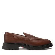 Półbuty męskie - Loafersy Tommy Hilfiger Comfort Lwt Lth Loafer FM0FM05089 Brązowy - miniaturka - grafika 1