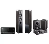 Kino domowe - Yamaha MusicCast RX-V4A (czarny), Indiana Line Nota 5.0 - 550 X/740 X/240 X (czarny dąb) - miniaturka - grafika 1