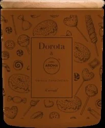 Świeca Aroma Home & Dorota 150g Karmel - Świece - miniaturka - grafika 1