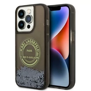 Karl Lagerfeld Nakładka do iPhone 14 Pro 6,1" KLHCP14LLCRSGRK czarna hardcase Liquid Glitter RSG - Etui i futerały do telefonów - miniaturka - grafika 1