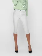 Spodnie sportowe damskie - ONLY Spodnie capri 15136463 Biały Slim Fit - miniaturka - grafika 1