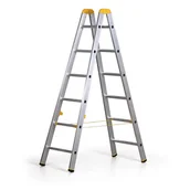 Drabiny - ALVE Aluminiowa drabina FORTE, 2 x 6 szczebli, wysokość 1,76 m 558020 - miniaturka - grafika 1