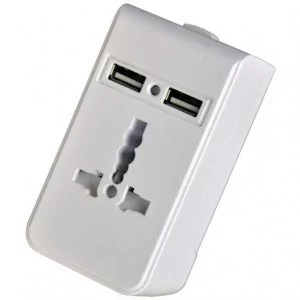 Techly Adapter wtyku zasilania uniwersalny z USB 5V 1A - Złącza, przejściówki, adaptery - miniaturka - grafika 2