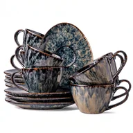 Filiżanki - Serwis Kawowy Kasai Żółto-Zielony Na 8 Osób 16 Szt. Nowoczesny Do Zmywarki Komplet Filiżanka I Spodek - miniaturka - grafika 1