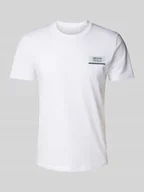 Koszulki męskie - T-shirt o kroju regular fit z dużym napisem z logo - miniaturka - grafika 1
