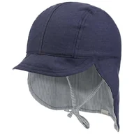 Czapki dla dzieci - Czapka z Ochroną Szyi Tigo Kids by maximo, niebieski nakrapiany, 55 cm - miniaturka - grafika 1