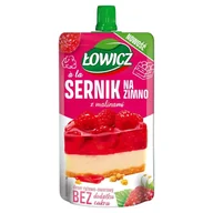 Soki i napoje niegazowane - Łowicz Deser ryżowo-owocowy a'la sernik na zimno z malinami 100 g - miniaturka - grafika 1
