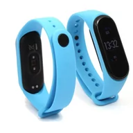 Akcesoria do smartwatchy - Opaska / Pasek Do Smartbanda Xiaomi Mi Band 5 / 6 / 7 Silikonowa Jasno Niebieska - miniaturka - grafika 1