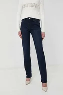 Spodnie damskie - Morgan jeansy damskie kolor granatowy high waist - miniaturka - grafika 1
