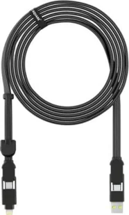 Kabel USB Rolling Square USB-A + USB-C - USB-C 3 m Czarny (RS-XLL01R) - Kable USB - miniaturka - grafika 1