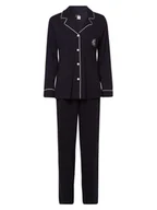 Piżamy damskie - Lauren Ralph Lauren Piżama damska Kobiety Dżersej niebieski jednolity, XL - miniaturka - grafika 1