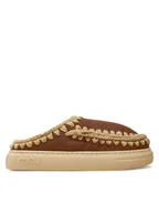 Kapcie damskie - Mou Kapcie Eskimo Bold Clog FW411010B Brązowy - miniaturka - grafika 1