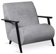 Fotele - Jasnoszary fotel wypoczynkowy lisek E4-B80 - miniaturka - grafika 1