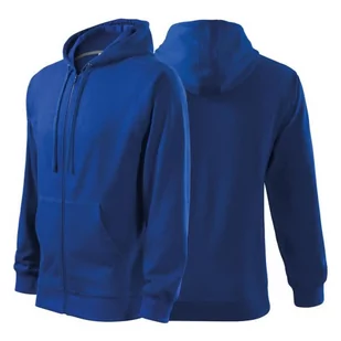 Bluza chabrowa męska z logo na sercu i plecach z nadrukiem logo firmy 300g 410 kolor 05 bluza trendy zipper - Moda i Uroda OUTLET - miniaturka - grafika 1