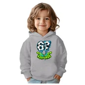 Bluzy dla dziewczynek - BLUZA DZIECIĘCA Z KAPTUREM 67 SIX SEVEN PIŁKA VIRAL 146-152 PREZENT - miniaturka - grafika 1