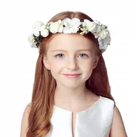 Ozdoby do włosów - WIANEK KOMUNIJNY do komunii BIAŁY ŚLICZNY WIANUSZEK wianki na komunię - miniaturka - grafika 1