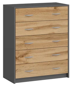 Pięciopoziomowa Szafka Na Buty Antracyt + Dąb Wotan G2-M79 - Szafki na buty - miniaturka - grafika 1