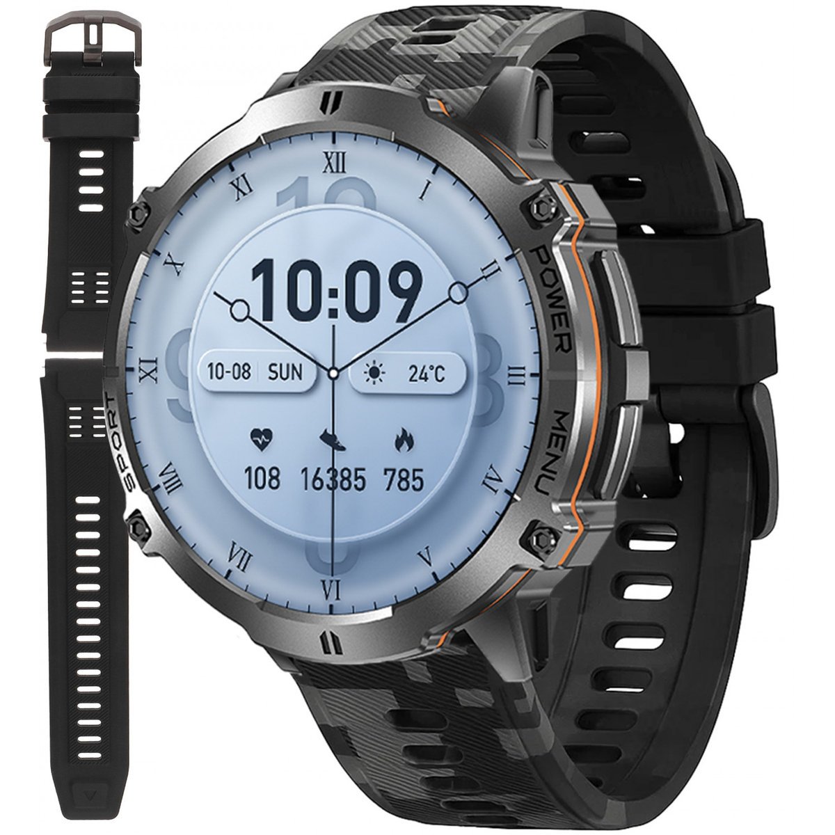 SMARTWATCH ENTER PrimeAI Funkcje AI Czat głosowy Barometr Kompas AMOLED GPT