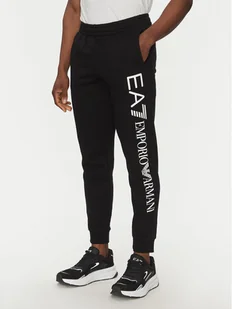 EA7 Emporio Armani Spodnie dresowe 7M000572 AF10377 MC001 Czarny Regular Fit - Spodnie sportowe męskie - miniaturka - grafika 1