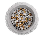 Suche baseny - Suchy basen z falbankami z piłkami 200szt. - szary - miniaturka - grafika 1