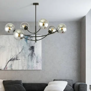 Emibig HUNTER 6 BLACK/GRAFIT 1100/6 lampa sufitowa żyrandol nowoczesny 1100/6 - Lampy sufitowe - miniaturka - grafika 5