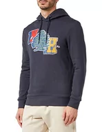 Bluzy męskie - Springfield Męska bluza z kapturem, granatowa, XL (DE), granatowy, XL - miniaturka - grafika 1