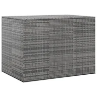 Skrzynie ogrodowe - Lumarko Skrzynia na poduszki ogrodowe, rattan PE, 145x100x103cm, szara - miniaturka - grafika 1