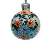 Bombki - Ceramika Bolesławiec ANDY, Ceramiczna bombka mała, wzór A233 D91 - miniaturka - grafika 1