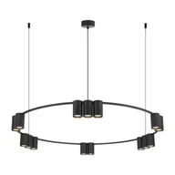 Lampy sufitowe - Lampa wisząca (koło) GENESIS BLACK 15xGU10 - miniaturka - grafika 1
