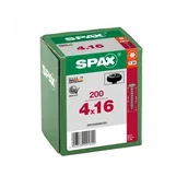 Wkręty - Wkręty do drewna SPAX 4x16mm,pełny gwint, łeb talerzowy, czarne 200szt. - miniaturka - grafika 1