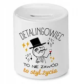 Skarbonki - Dla Detalingowca Skarbonka na Urodziny Prezent z Nadrukiem ze Zdjęciem + Opakowanie na prezent (wzór 03) - miniaturka - grafika 1