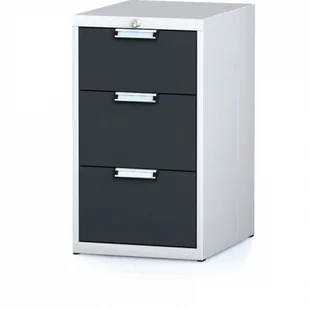 Alfa 3 Kontener MECHANIC, trzy szuflady, szary/antracyt 1262762 - Szafki biurowe - miniaturka - grafika 1