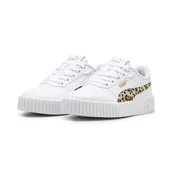Buty trekkingowe dziecięce - Dziecięce sneakersy Carina 2.0 Animal Update PUMA White Putty Gold Beige - miniaturka - grafika 1