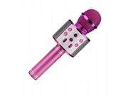 Mikrofony estradowe - Xrec Mikrofon  Mikrofon Karaoke Głośnik Bluetooth WS858 Różowy SB5423 - miniaturka - grafika 1