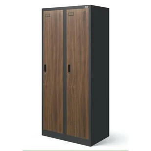 JAN NOWAK Eco Design model KACPER 800x1800x500 szafa socjalna BHP czterokomorowa antracytowa/orzech - Szafki BHP - miniaturka - grafika 1