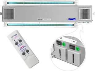 NBVE-60/60NL RC 2-funkcyjna lampa bakteriobójcza przepływowa ścienna z pilotem i licznikami - Urządzenia medyczne - miniaturka - grafika 1