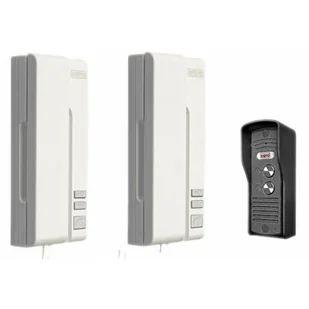 Eura-Tech Domofon EURA ADP-33A3 DUO BIANCO 2-rodzinny biały,mała kaseta zewnętrzna - Domofony - miniaturka - grafika 1