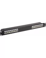 Szafy rack - DeLOCK 19  patch panel 16 port Cat.6A (Kolor: CZARNY, 1 U) - miniaturka - grafika 1