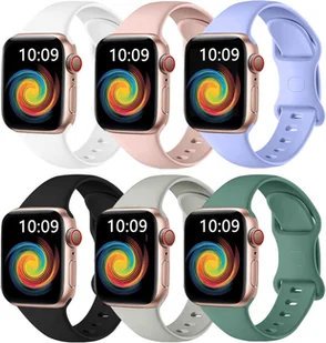 6x PASEK DO ZEGARKA APPLE WATCH 1/2/3/4/5/6/7/8/9/SE 38/40/41mm KOLOR MIX - Akcesoria do smartwatchy - miniaturka - grafika 1