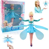 Lalki dla dziewczynek - LALKA WRÓŻKA MAGICZNA LATAJĄCA STEROWANA DŁONIĄ USB ELSA ELZA FROZEN - miniaturka - grafika 1
