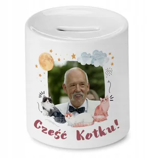 Skarbonka Janusz Korwin Mikke na Prezent z Nadrukiem ze Zdjęciem - Skarbonki - miniaturka - grafika 1