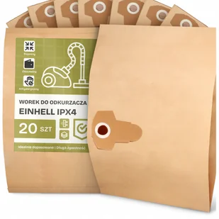 20x Worek do Odkurzacza Einhell IPX4 Papierowy 2-Warstwy Torba Worki 2A - Worki do odkurzaczy - miniaturka - grafika 1