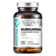 Przeziębienie i grypa - MYVITA SILVER 100% Kurkumina + Piperyna 120kaps. MyVita 21PRJKURP2 - miniaturka - grafika 1