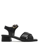 Sandały damskie - Clarks Sandały Serina35 Cross 26181343 Czarny - miniaturka - grafika 1