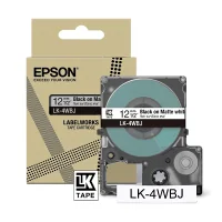 Epson LK-4WBJ taśma matowa 12 mm, czarny na białym, oryginalna - Taśmy do drukarek barwiące - miniaturka - grafika 1