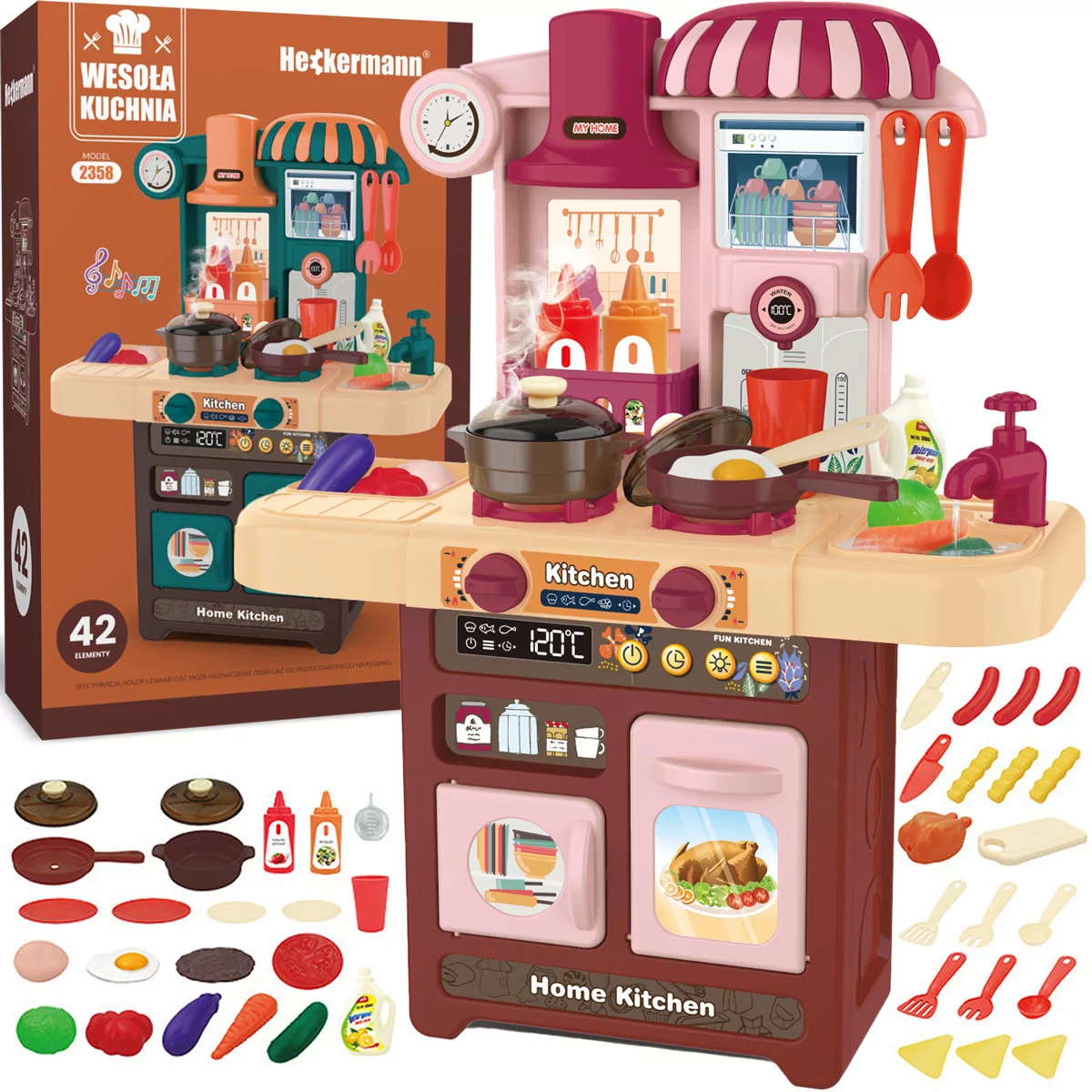 Kuchnia dla dzieci zabawka Heckermann 2358 Różowa